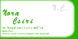 nora csiri business card